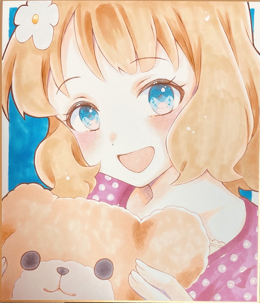 手描き色紙(中サイズ) 《周防桃子・天空橋朋花》