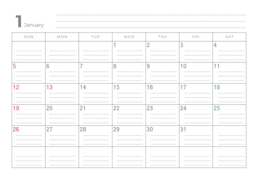 【2025】どシンプルカレンダー
