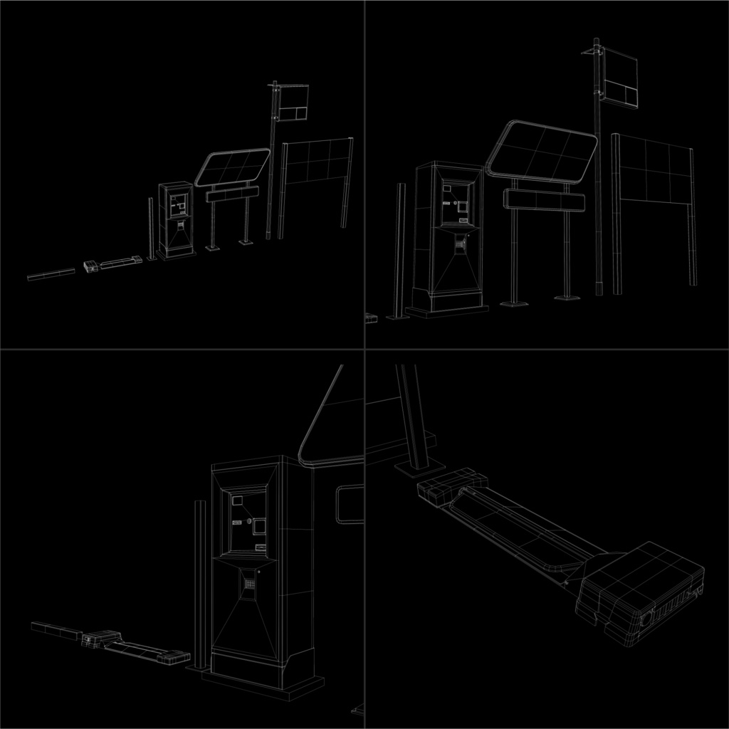【3Dモデル 7種】コインパーキングアセット