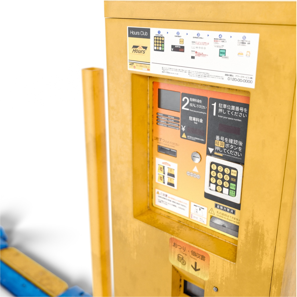 【3Dモデル 7種】コインパーキングアセット