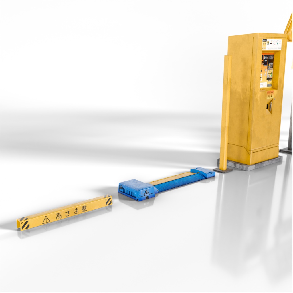 【3Dモデル 7種】コインパーキングアセット