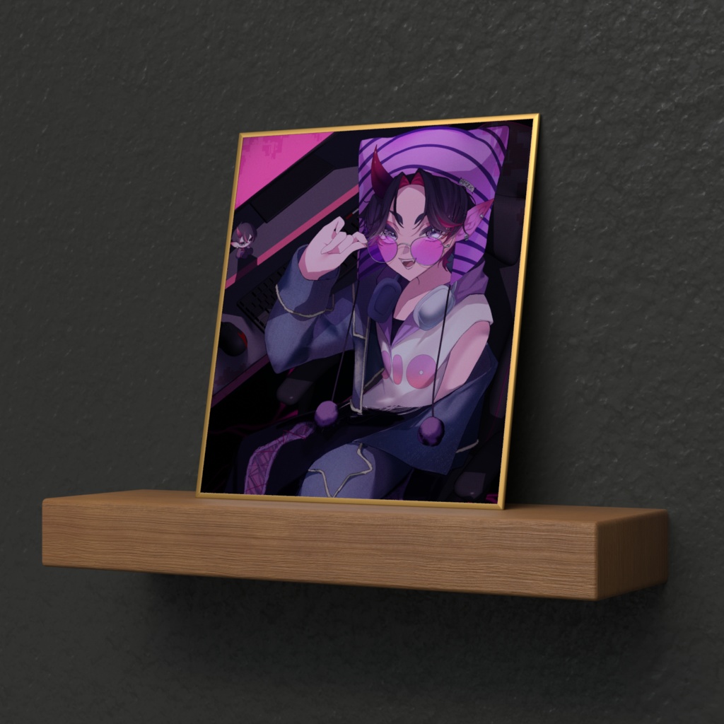 【常設】天喰イオ Y2Kイラスト ミニ色紙 135×120mm