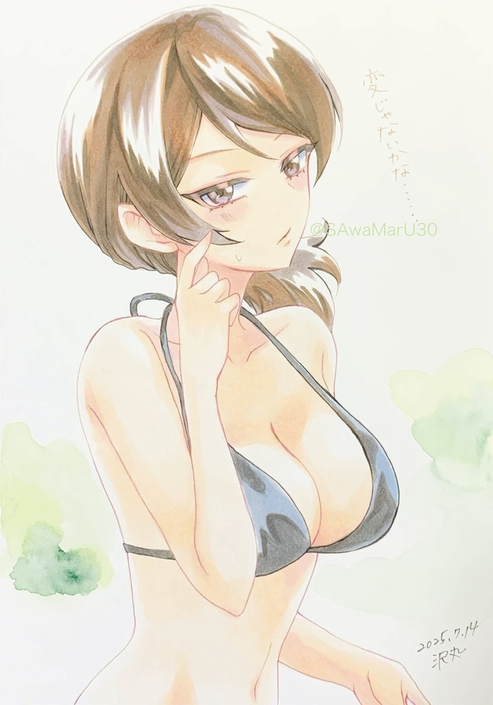 同人手描きイラスト/A5/ガールズ&パンツァー/河西忍