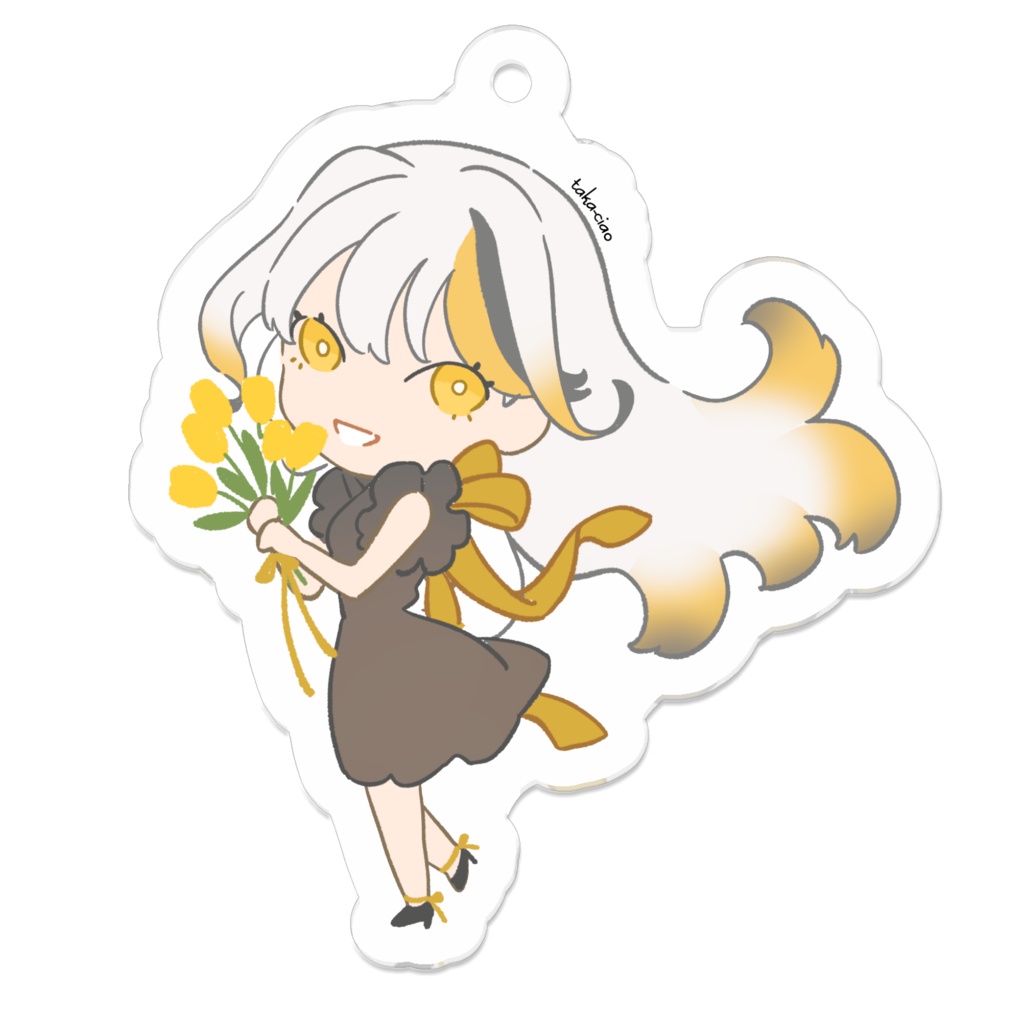 ミニシミアクリルキーホルダー・Yel heart