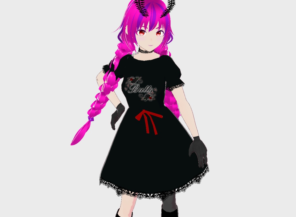 Gothic Lace Butts Dress - Vroid