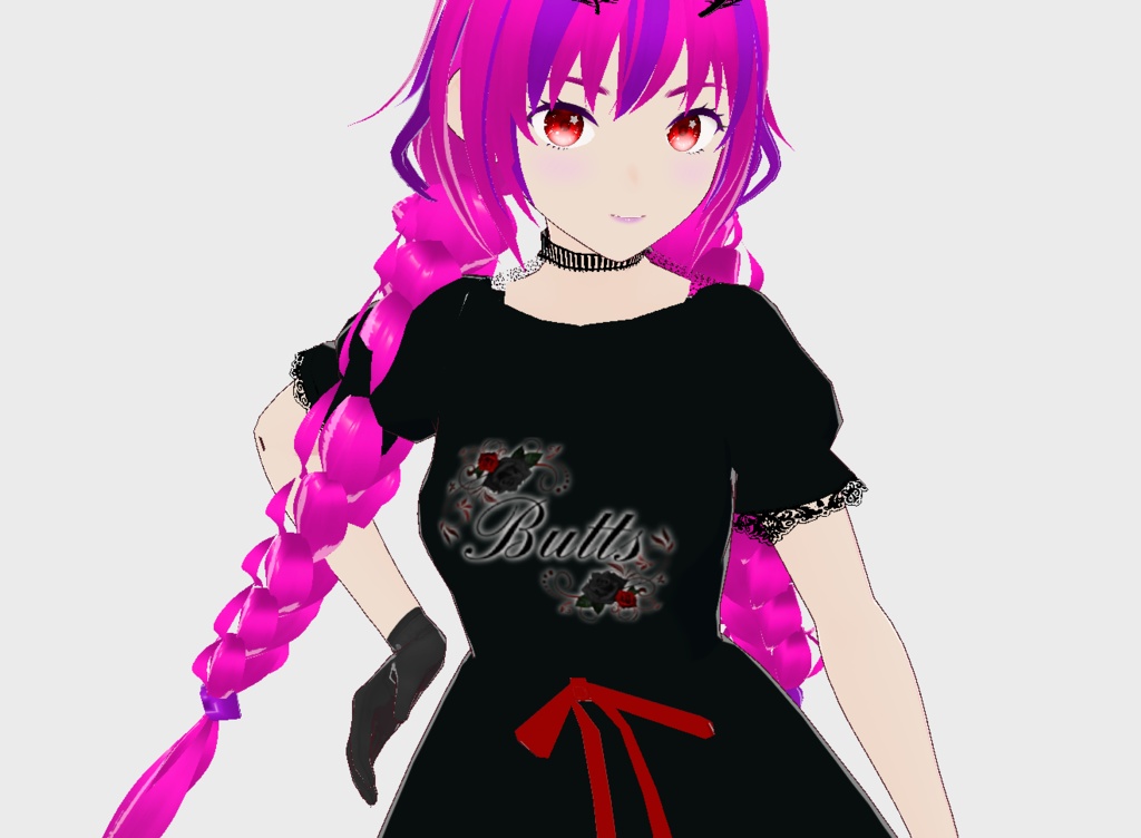 Gothic Lace Butts Dress - Vroid