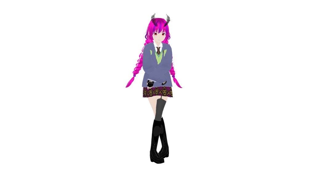 JJBA Yoshikage Kira School Girl Uniform - Vroid