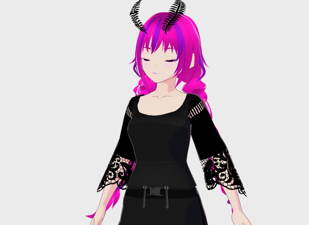 Gothic Lace Sleeved Shirt - Vroid