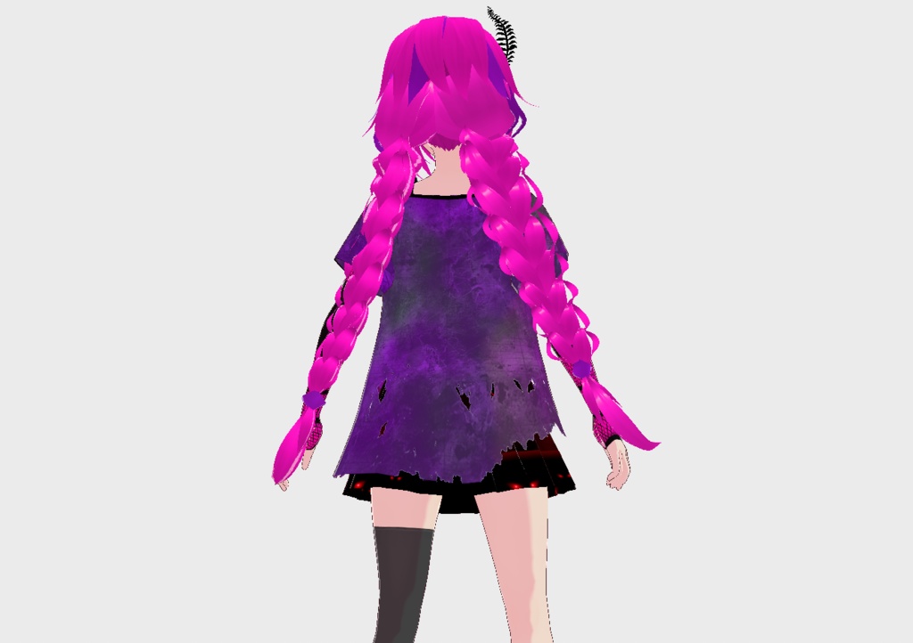 Vroid Shredded Zombie spooky shirt