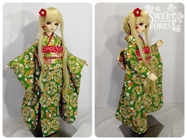 正絹ちりめん小花柄お振袖