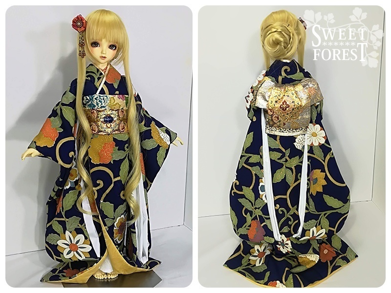 ドール用ちりめん細工:花かんざし17