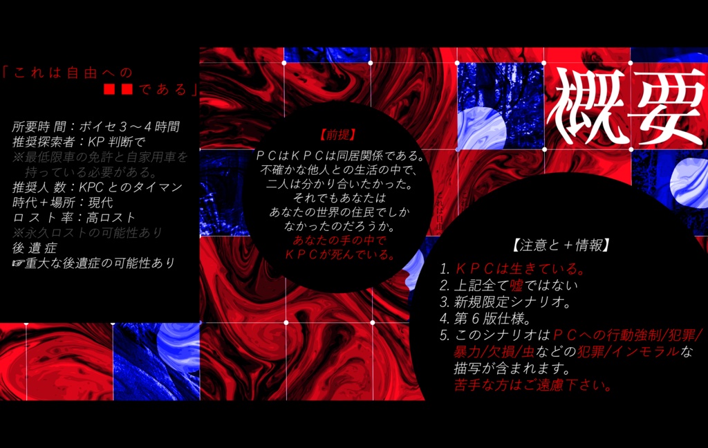 CoCシナリオ「悲観『不滅すら愛と言えれば』より」SPLL:E107522