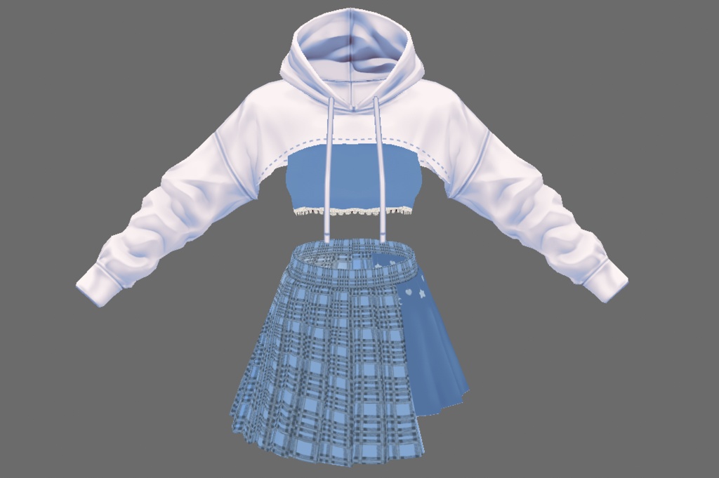 【VRoid】Blue Casual Streetwear