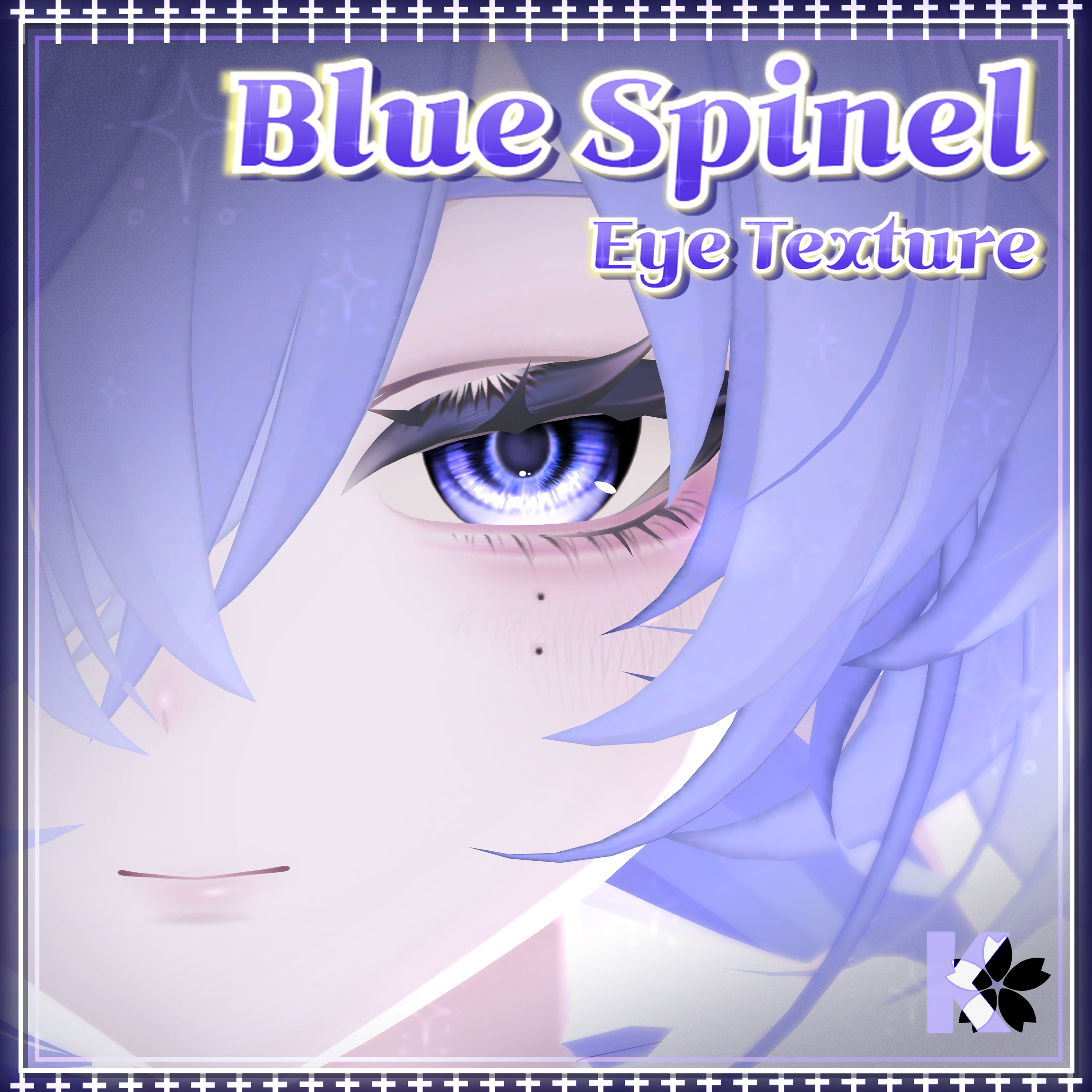[複数アバター対応] ☩Blue Spinnel Eye Texture☩