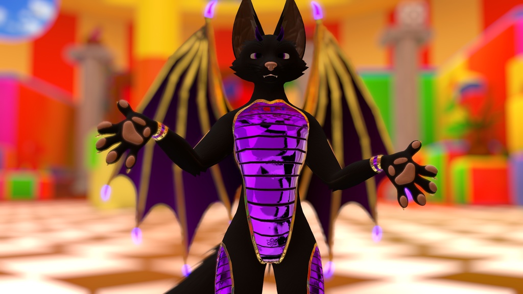 TEXTURES - Rexoium Evolved Sci-Fi smart tank plate armor dragon fox dark wolf demon + btw wings gold and purple wings