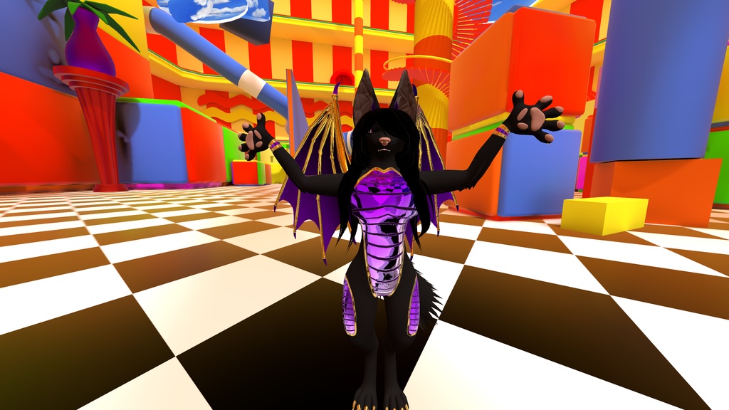 TEXTURES - Rexoium Evolved Sci-Fi smart tank plate armor dragon fox dark wolf demon + btw wings gold and purple wings