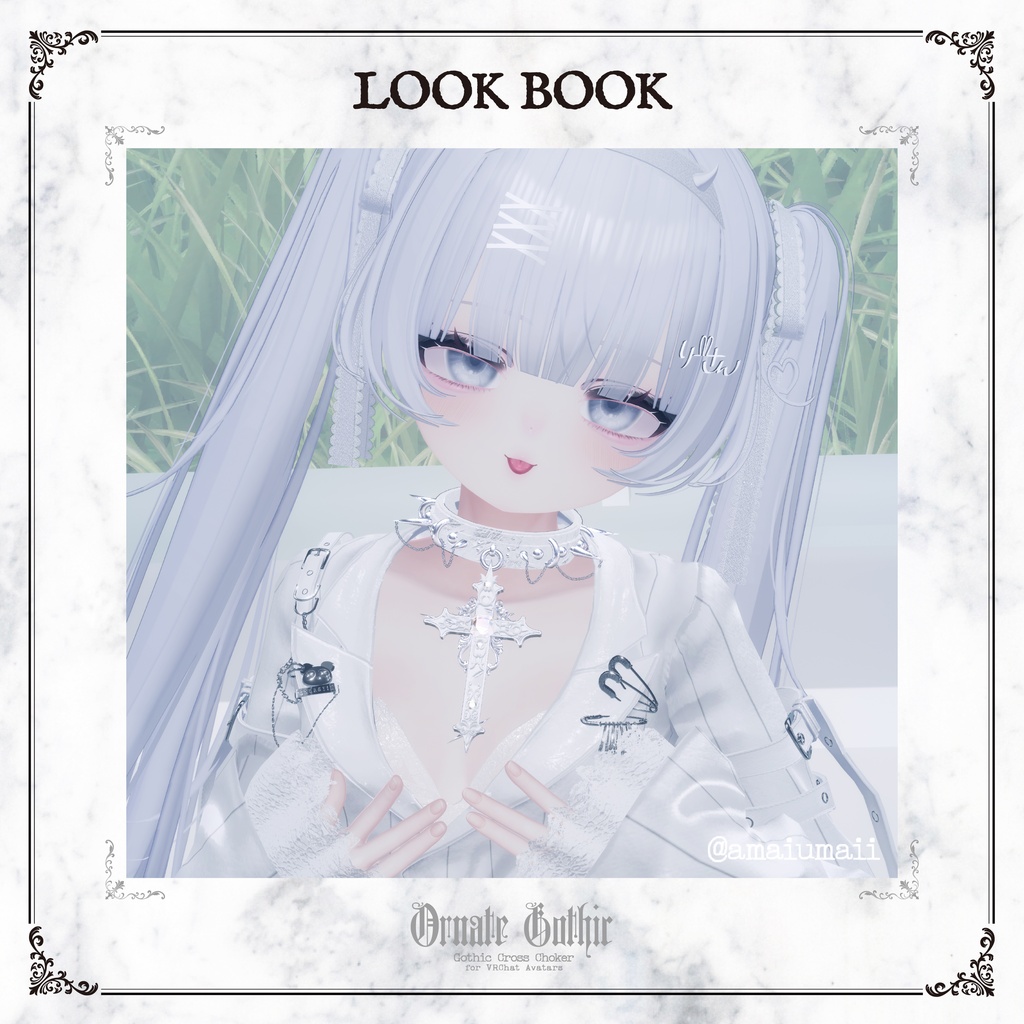 🎉100円OFFセール🎉『𝐎𝐫𝐧𝐚𝐭𝐞 𝐆𝐨𝐭𝐡𝐢𝐜』チョーカー/Choker 【VRC想定】