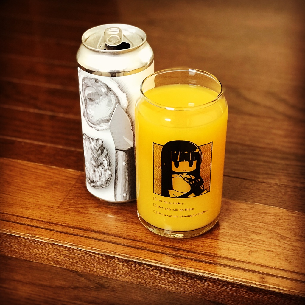 佐城雪美 ビール缶グラス