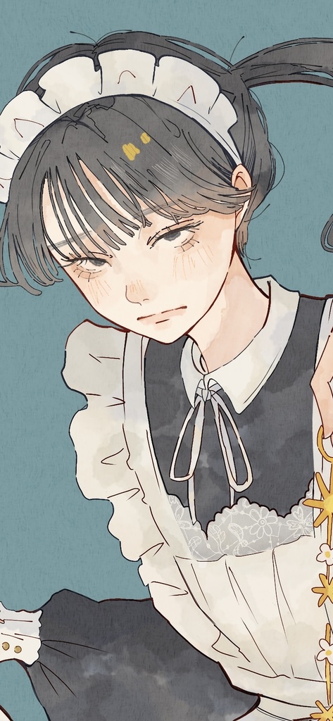 『月とメイド』(直筆サイン入り)キャンバスプリント