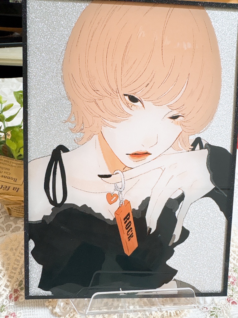 『ロックが足りない』アクリル色紙