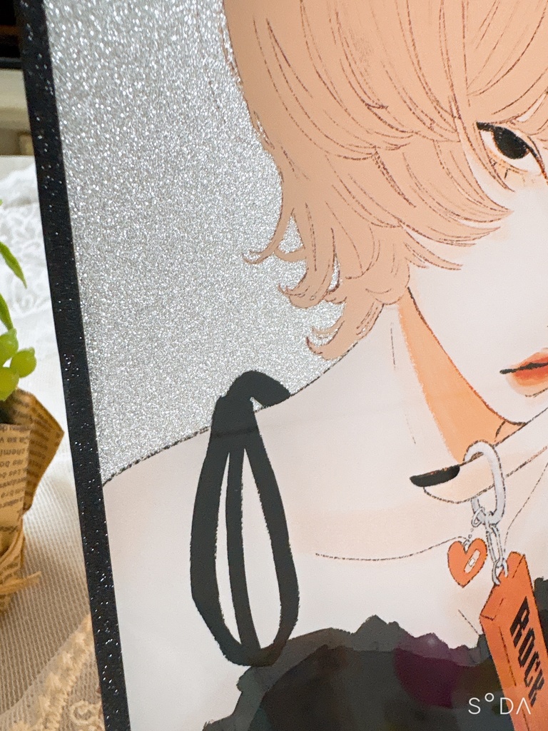 『ロックが足りない』アクリル色紙