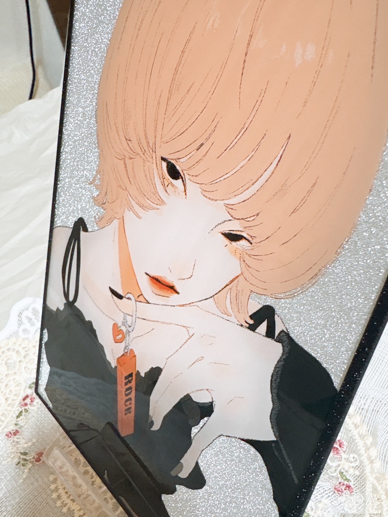 『ロックが足りない』アクリル色紙