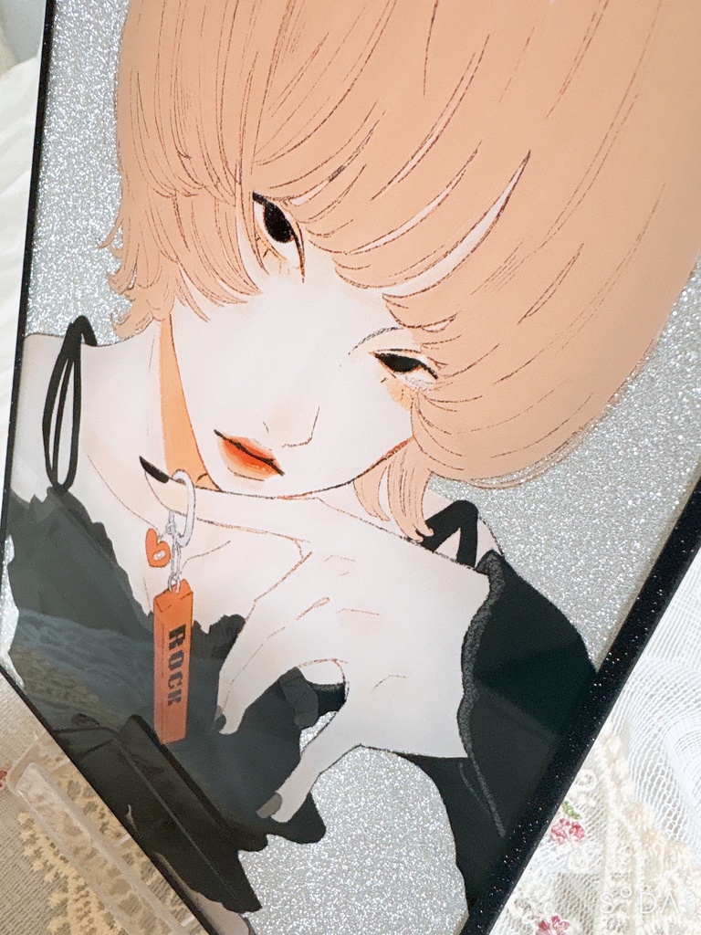 『ロックが足りない』アクリル色紙