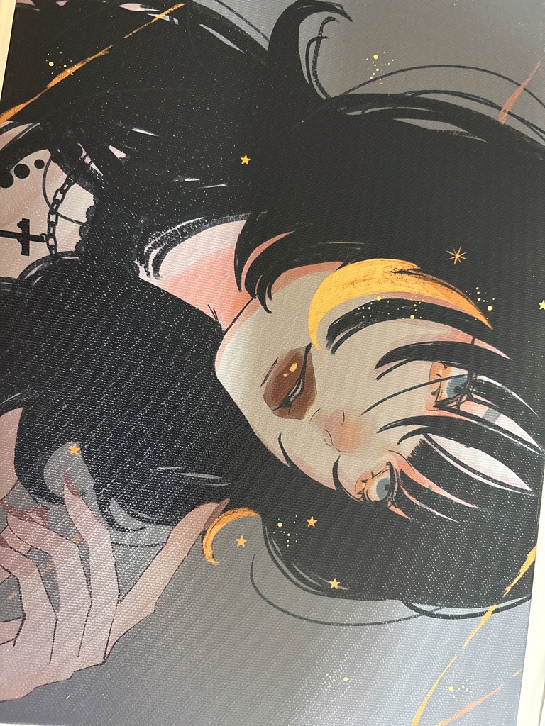 イラスト『月を纏って』ジークレー A4 直筆サイン入り