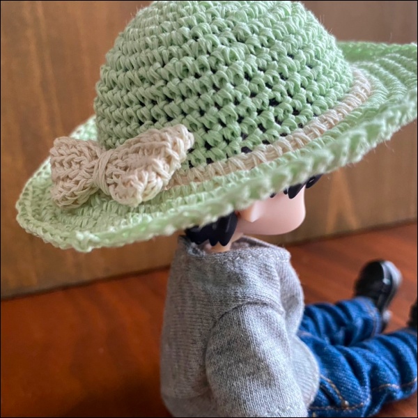 【1/12ドール】麦わら帽子ホワイトリボン(全4色)