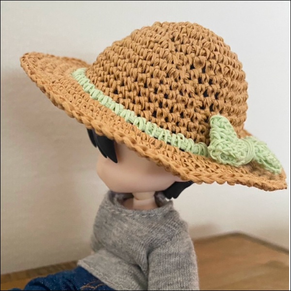 【1/12ドール】麦わら帽子(ライトキャメル×全8色)