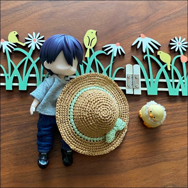 【1/12ドール】麦わら帽子(ライトキャメル×全8色)