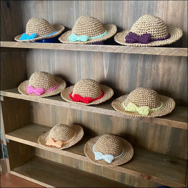 【1/12ドール】麦わら帽子(ライトキャメル×全8色)