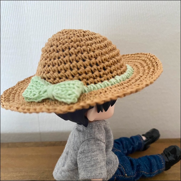 【1/12ドール】麦わら帽子(ライトキャメル×全8色)