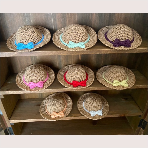 【1/12ドール】麦わら帽子(ライトキャメル×全8色)