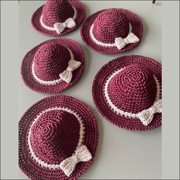 【1/12ドール】麦わら帽子(アメジスト)