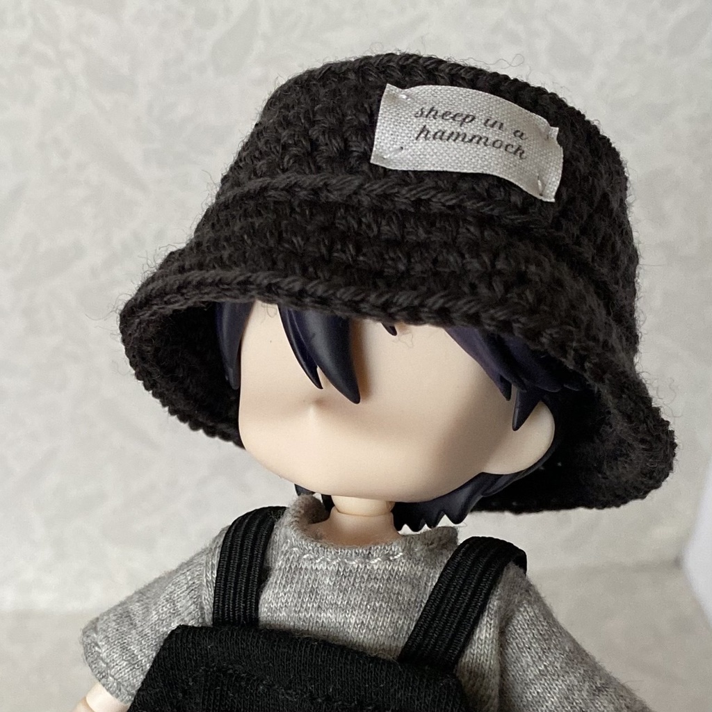 【1/12ドール】バケットハット(ブラック/ホワイト/グレージュ/モカベージュ)