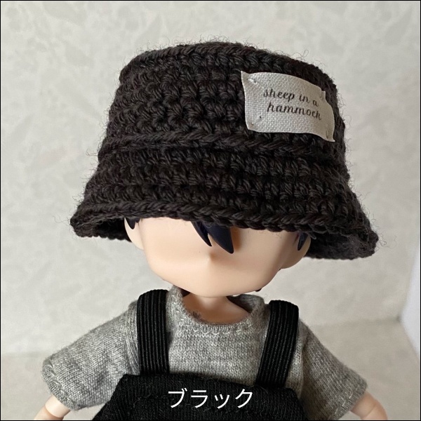 【1/12ドール】バケットハット(ブラック/ホワイト/グレージュ/モカベージュ)