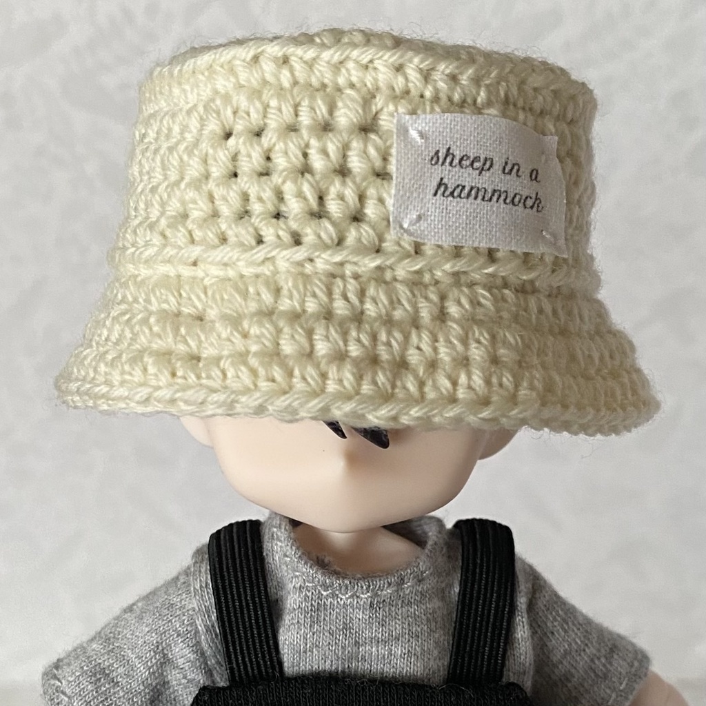 【1/12ドール】バケットハット(ブラック/ホワイト/グレージュ/モカベージュ)