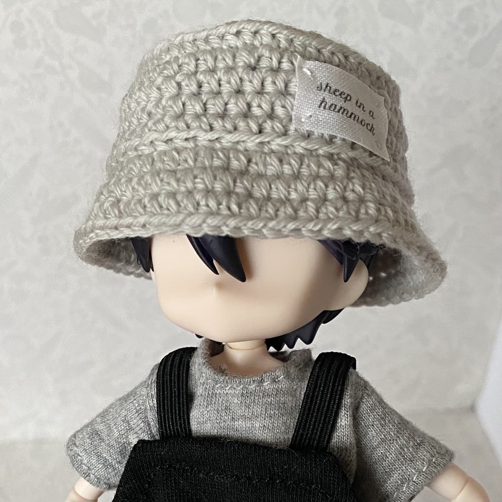 【1/12ドール】バケットハット(ブラック/ホワイト/グレージュ/モカベージュ)