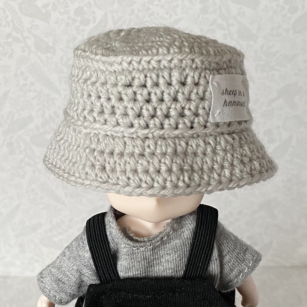 【1/12ドール】バケットハット(ブラック/ホワイト/グレージュ/モカベージュ)