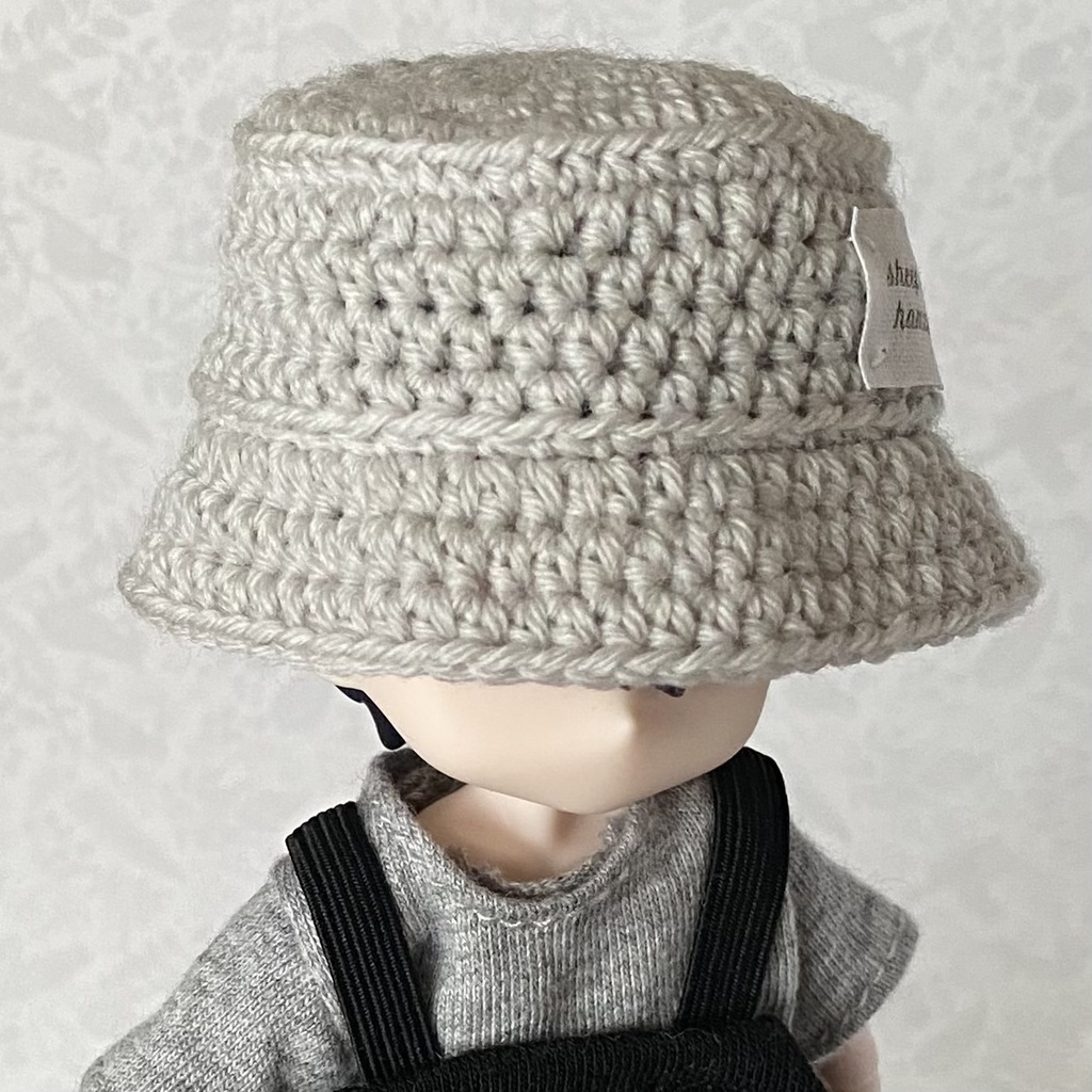 【1/12ドール】バケットハット(ブラック/ホワイト/グレージュ/モカベージュ)