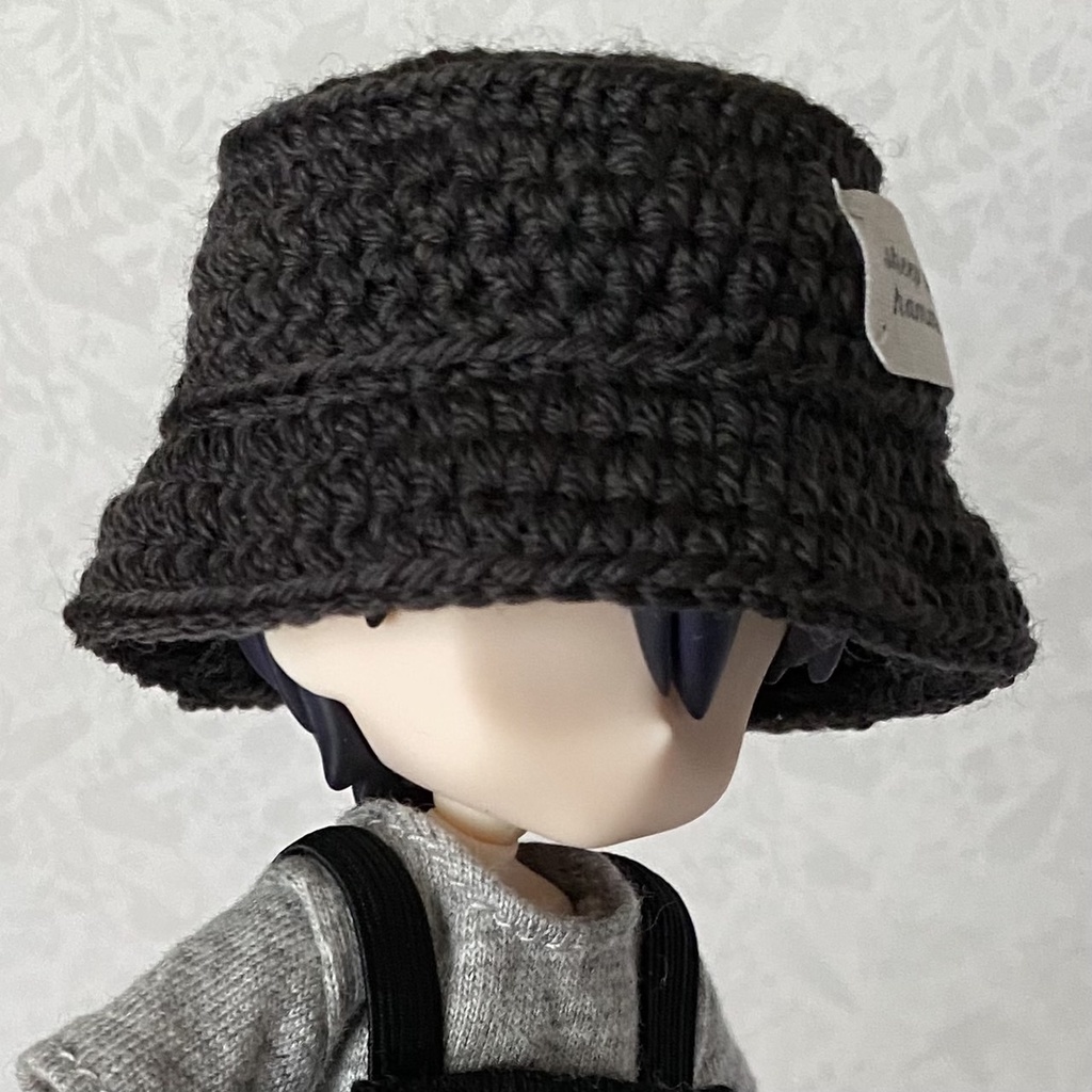 【1/12ドール】バケットハット(ブラック/ホワイト/グレージュ/モカベージュ)