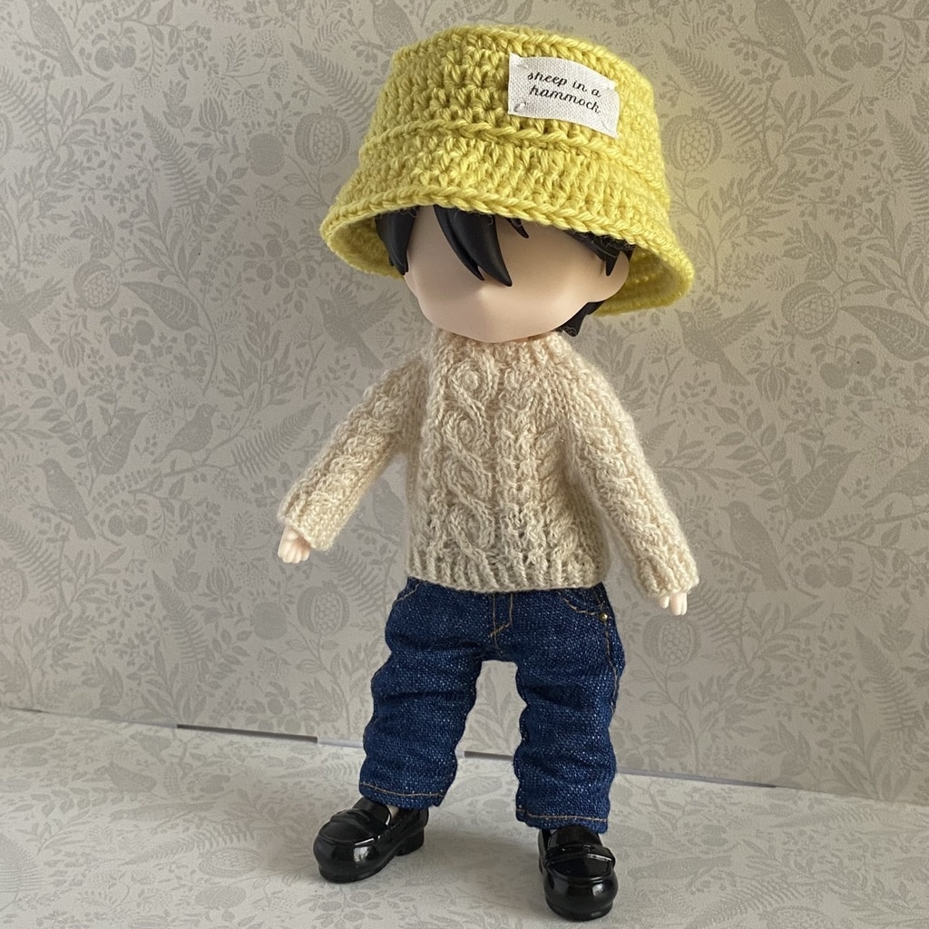 【1/12ドール】バケットハット(ブルー/パープル/グリーン/イエロー)