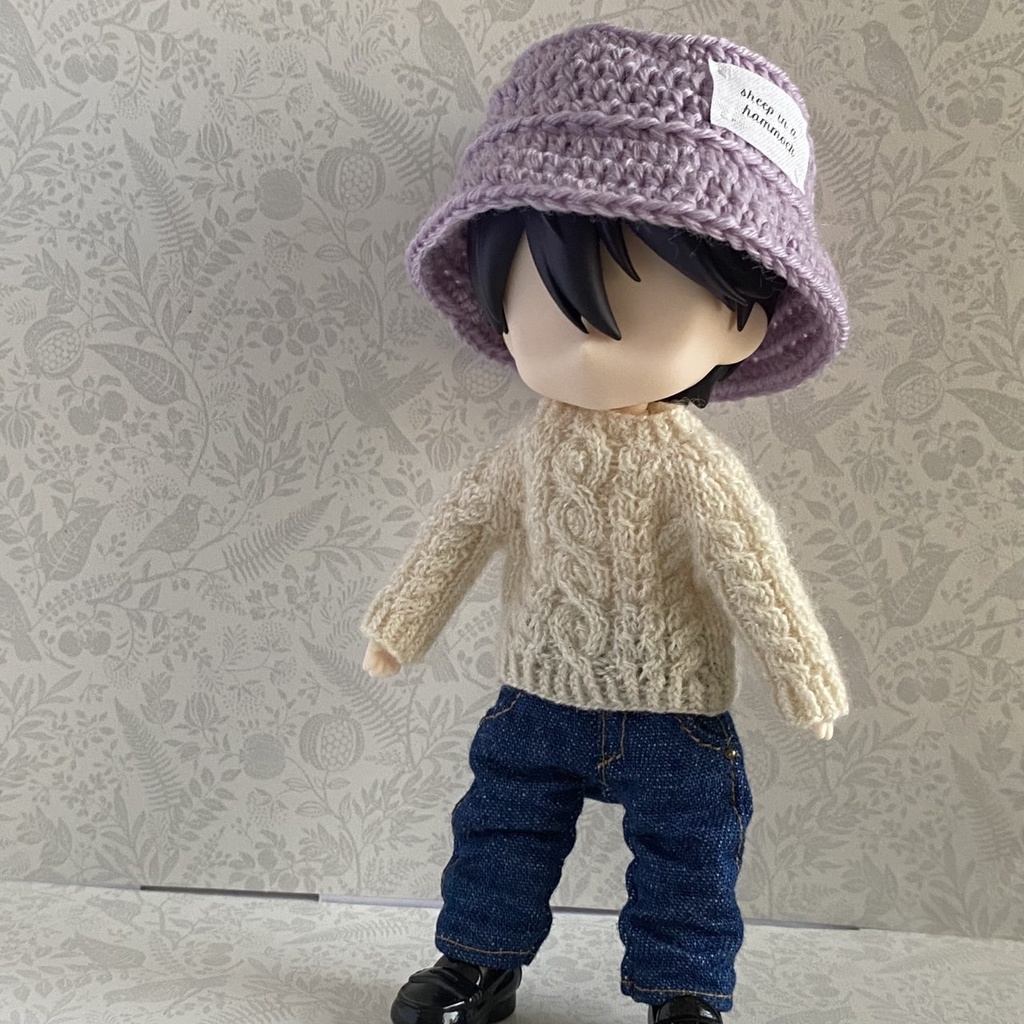 【1/12ドール】バケットハット(ブルー/パープル/グリーン/イエロー)