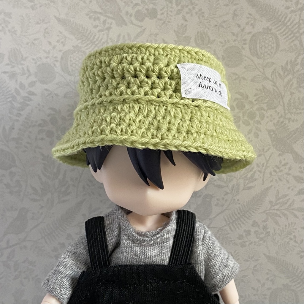 【1/12ドール】バケットハット(ブルー/パープル/グリーン/イエロー)