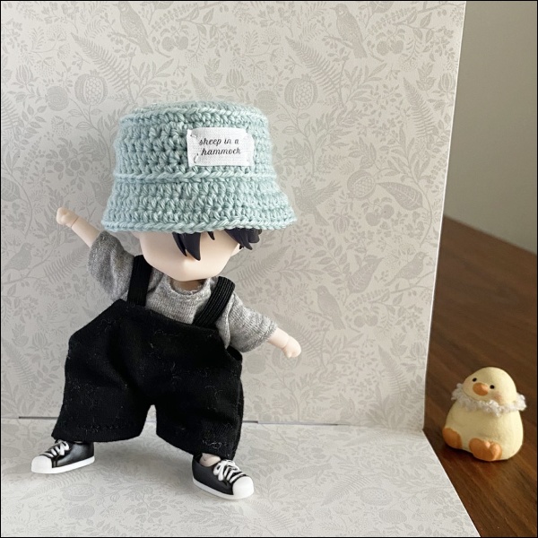 【1/12ドール】バケットハット(ブルー/パープル/グリーン/イエロー)