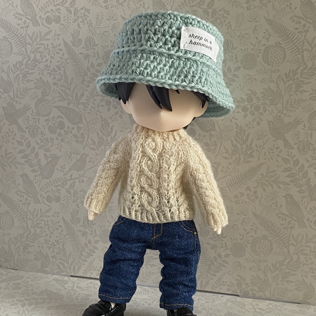 【1/12ドール】バケットハット(ブルー/パープル/グリーン/イエロー)