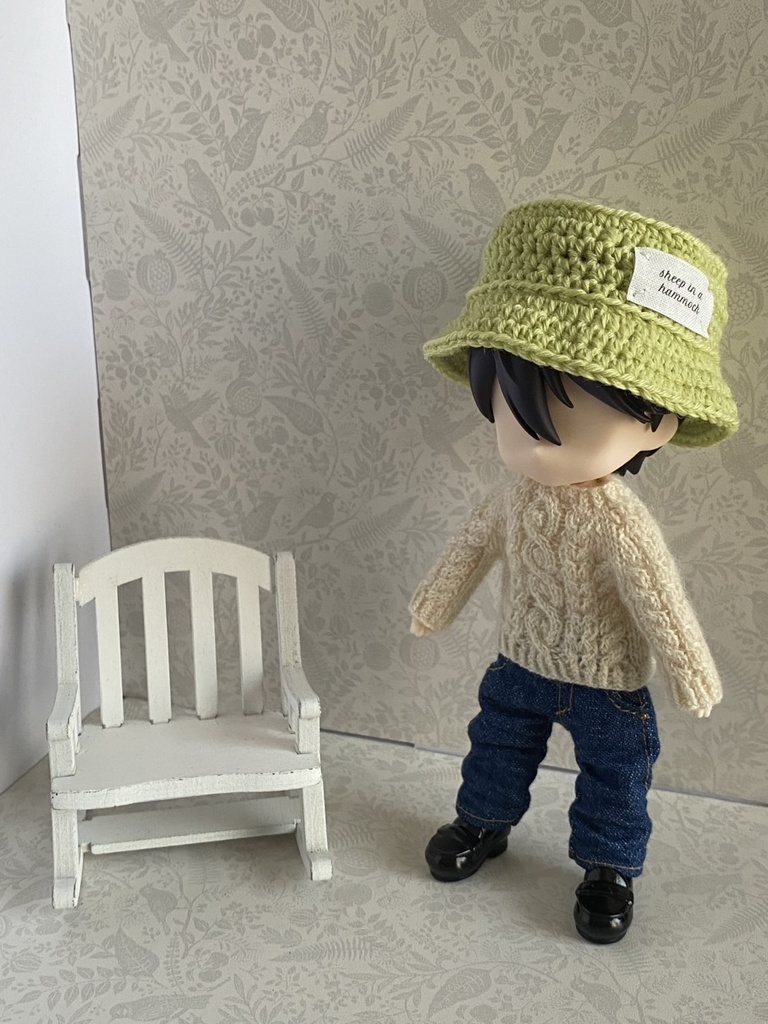 【1/12ドール】バケットハット(ブルー/パープル/グリーン/イエロー)