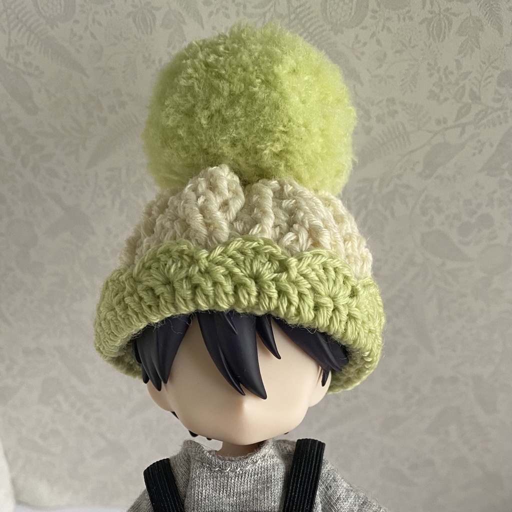 【1/12ドール】花びらニット帽(ピンク、ブルー、パープル、イエロー、グリーン))