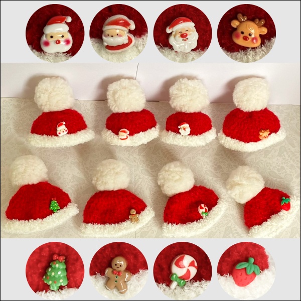 【1/12ドール】クリスマスニット帽(赤)